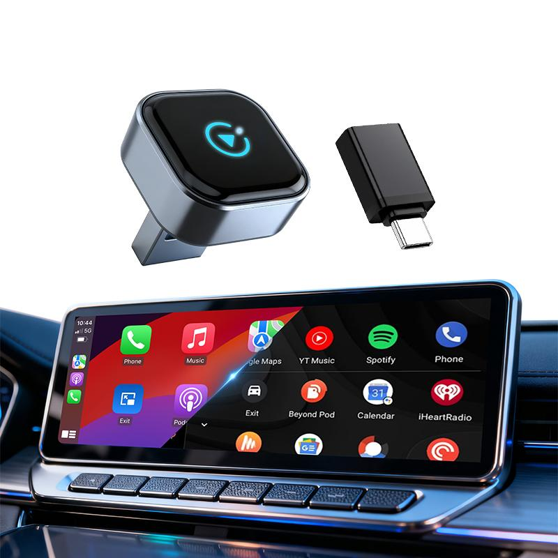 Beneworld BW-W59 Wireless CarPlay & Android Auto Adapter — 2-in-1 USB-A & Type-C Dongle